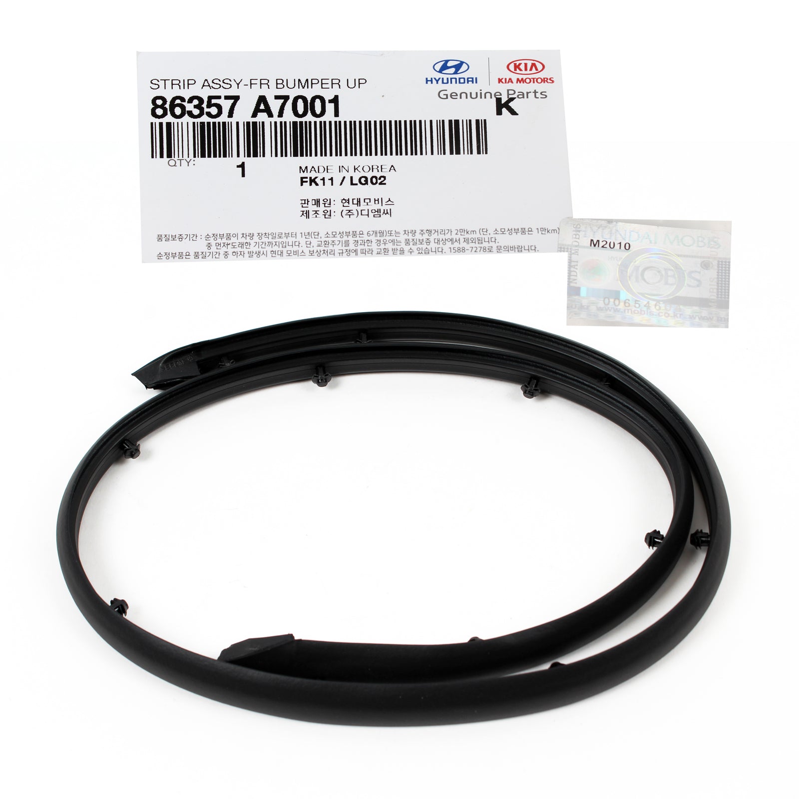 GENUINE Front Hood Rubber Seal Trim for 14-16 Kia Forte Forte5 / Koup 86357A7001