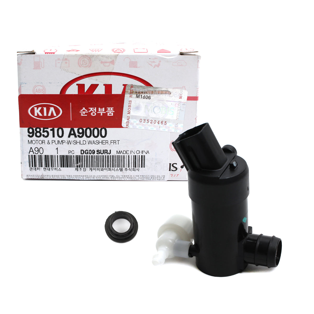 OEM Windshield Washer Pump &amp; Grommet for 16-21 Kia Sedona Sorento 98510A9000