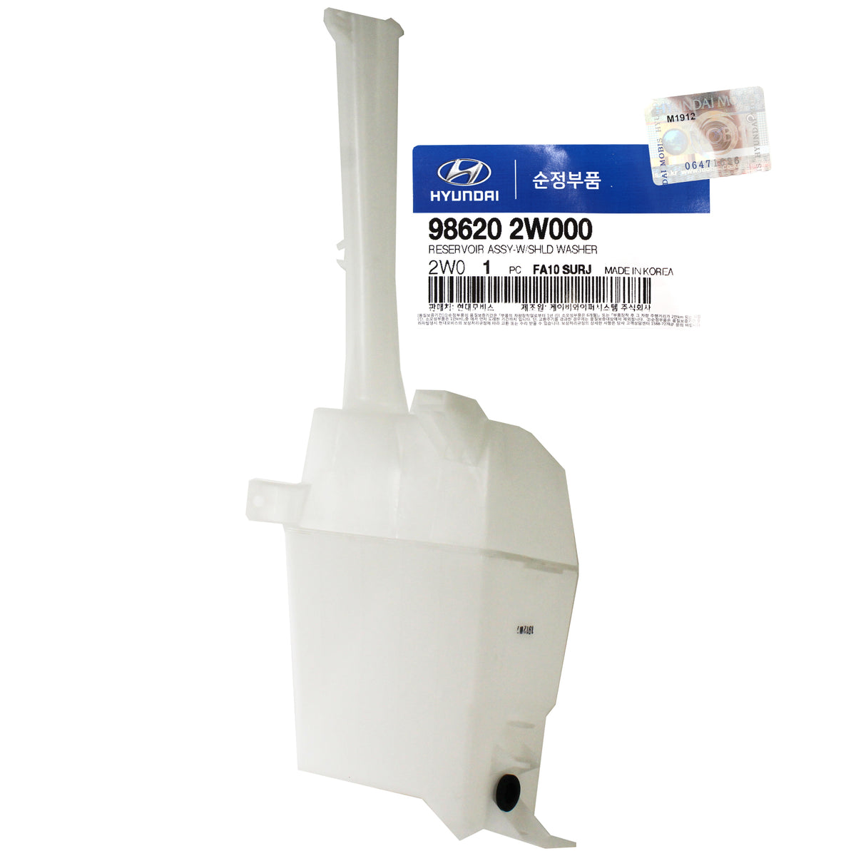 Wiper Washer Fluid Reservoir Tank OEM for 13-18 Hyundai Santa Fe 986202W000