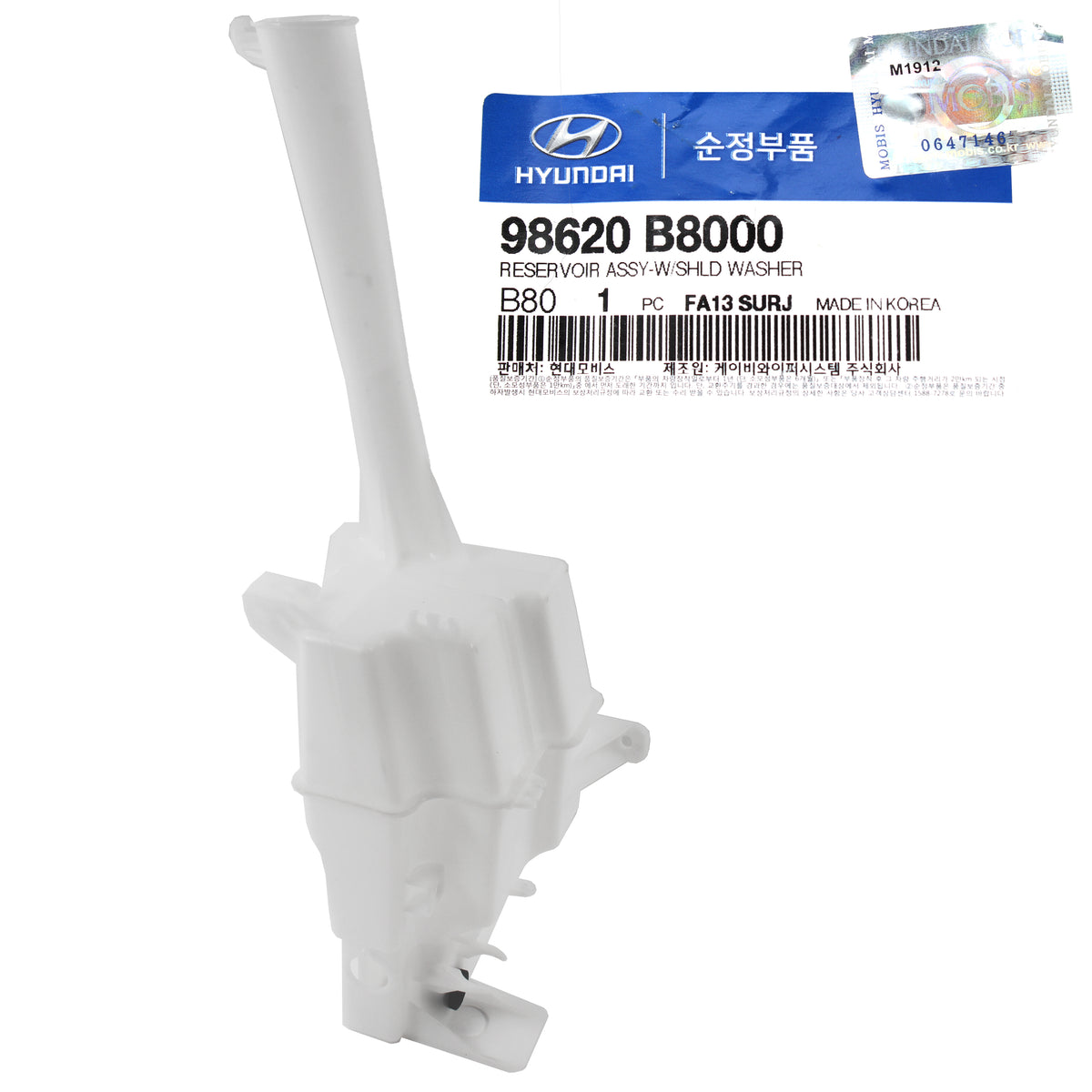 OEM Windshield Washer Reservoir Tank for 17-19 Hyundai Santa Fe XL 98620B8000