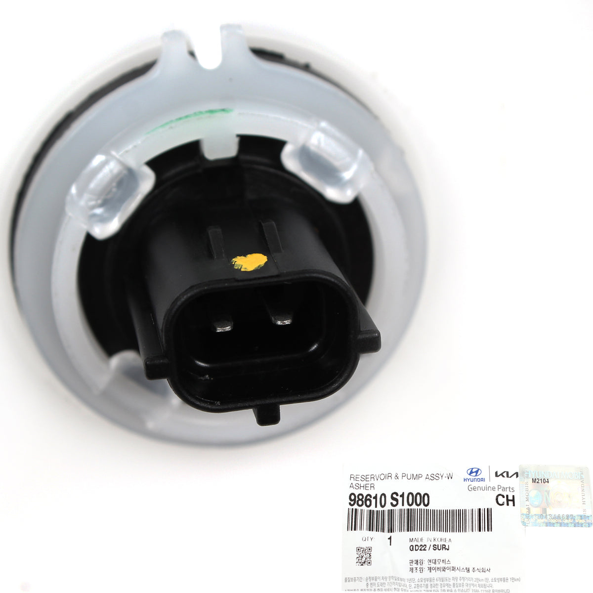 GENUINE Windshield Washer Reservoir Tank w/ Pump for 19-21 Hyundai Santa Fe