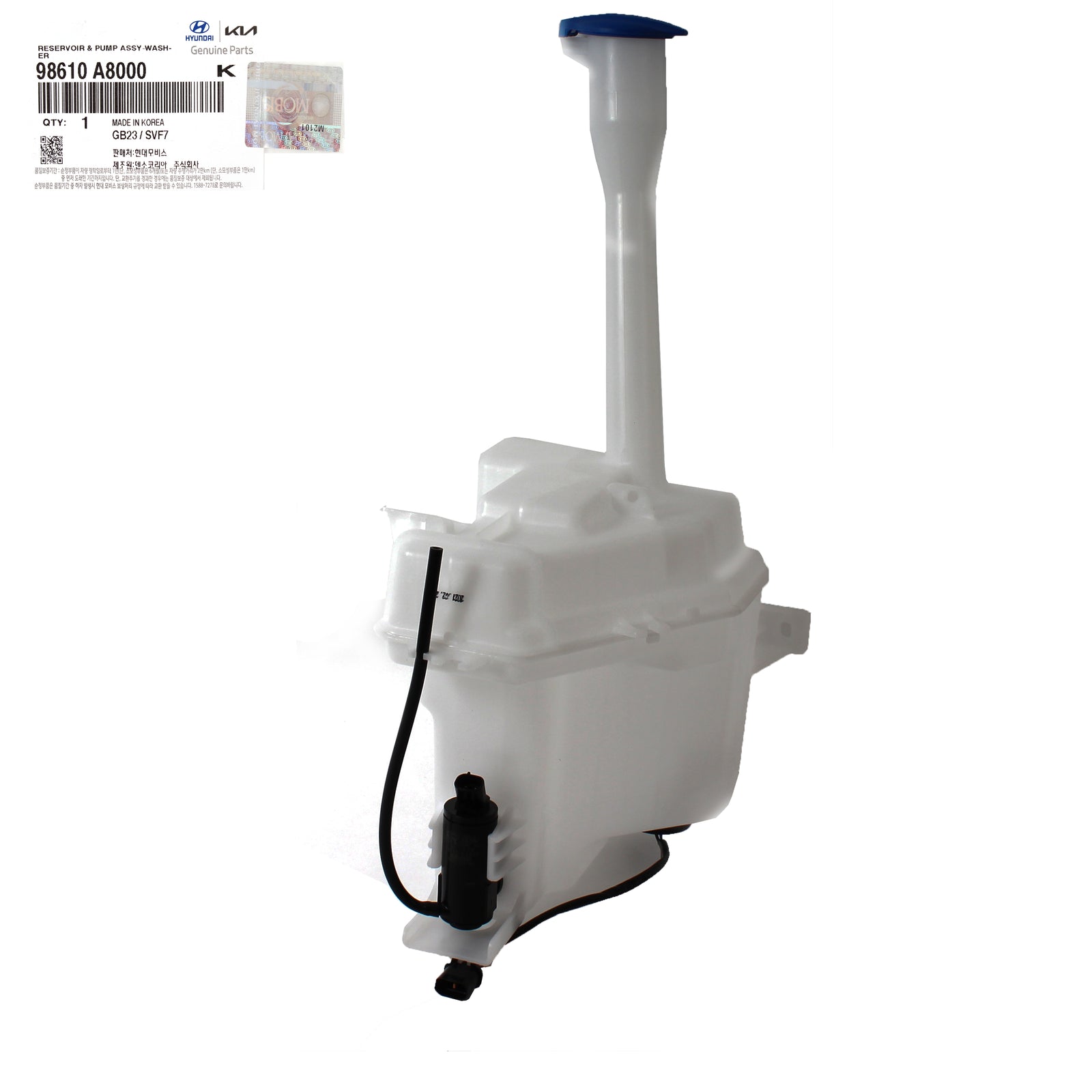 GENUINE Windshield Washer Reservoir Tank w/ Pump for 16-20 Kia Optima 98610A8000