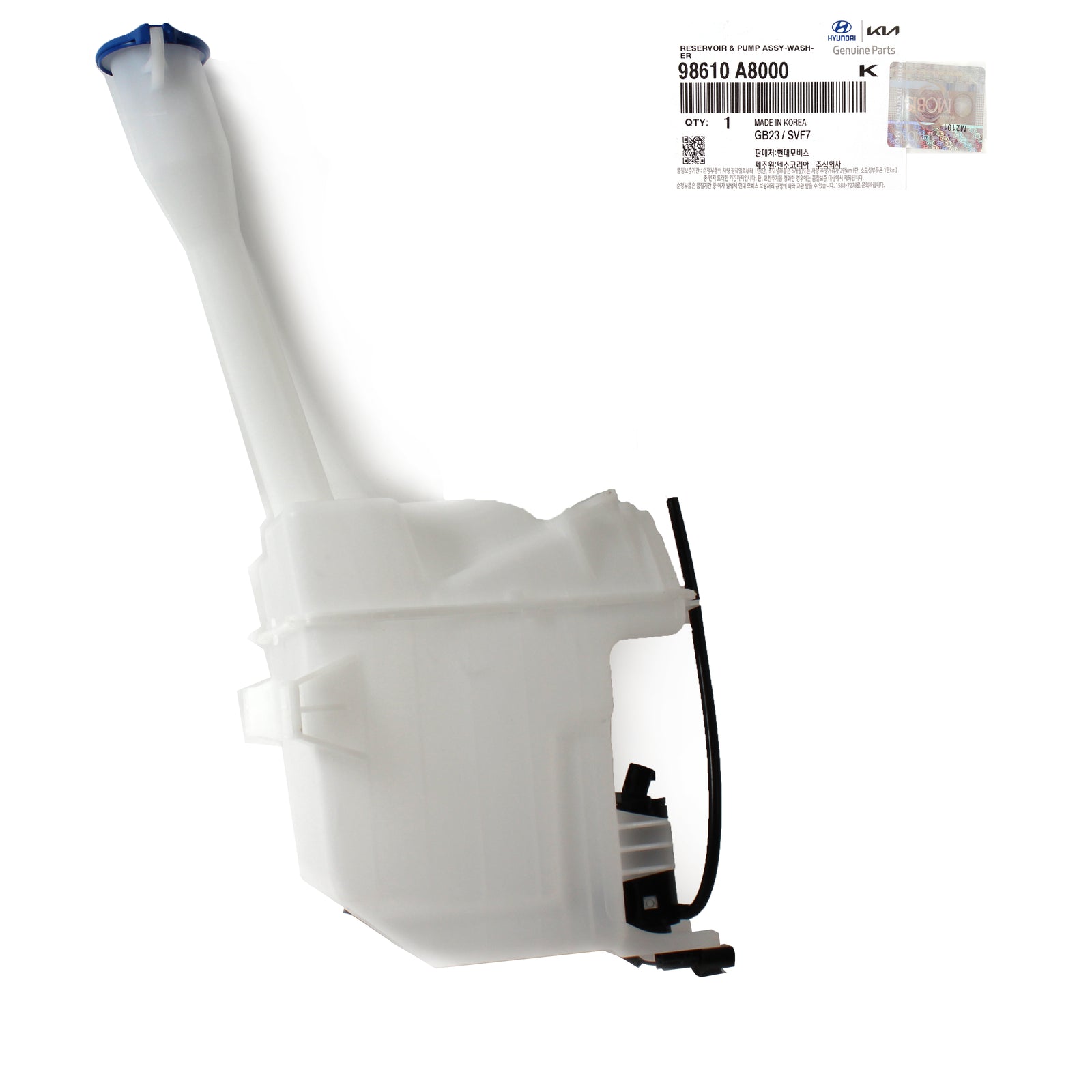 GENUINE Windshield Washer Reservoir Tank w/ Pump for 16-20 Kia Optima 98610A8000